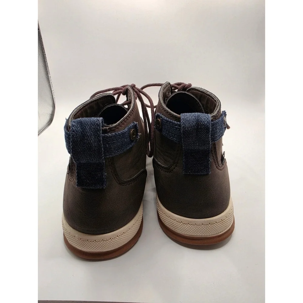 Bass Mens 71328801B Chukka Boots Brown Synthetic Lace Up Mid Top Shoes Size 9.5